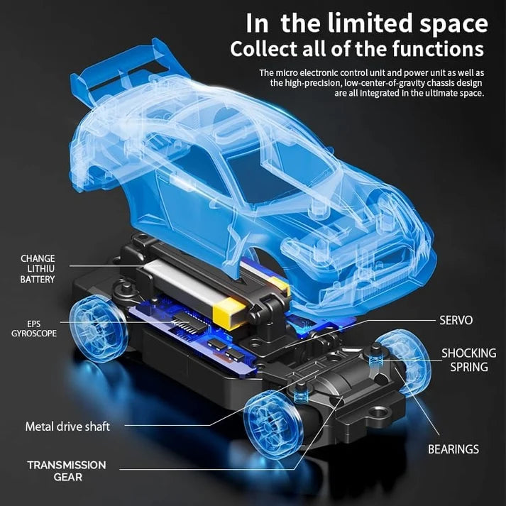 Finest Detailed Porschee GT3 RC Car 1:43 Proportional | Drift Package - Metal Frame