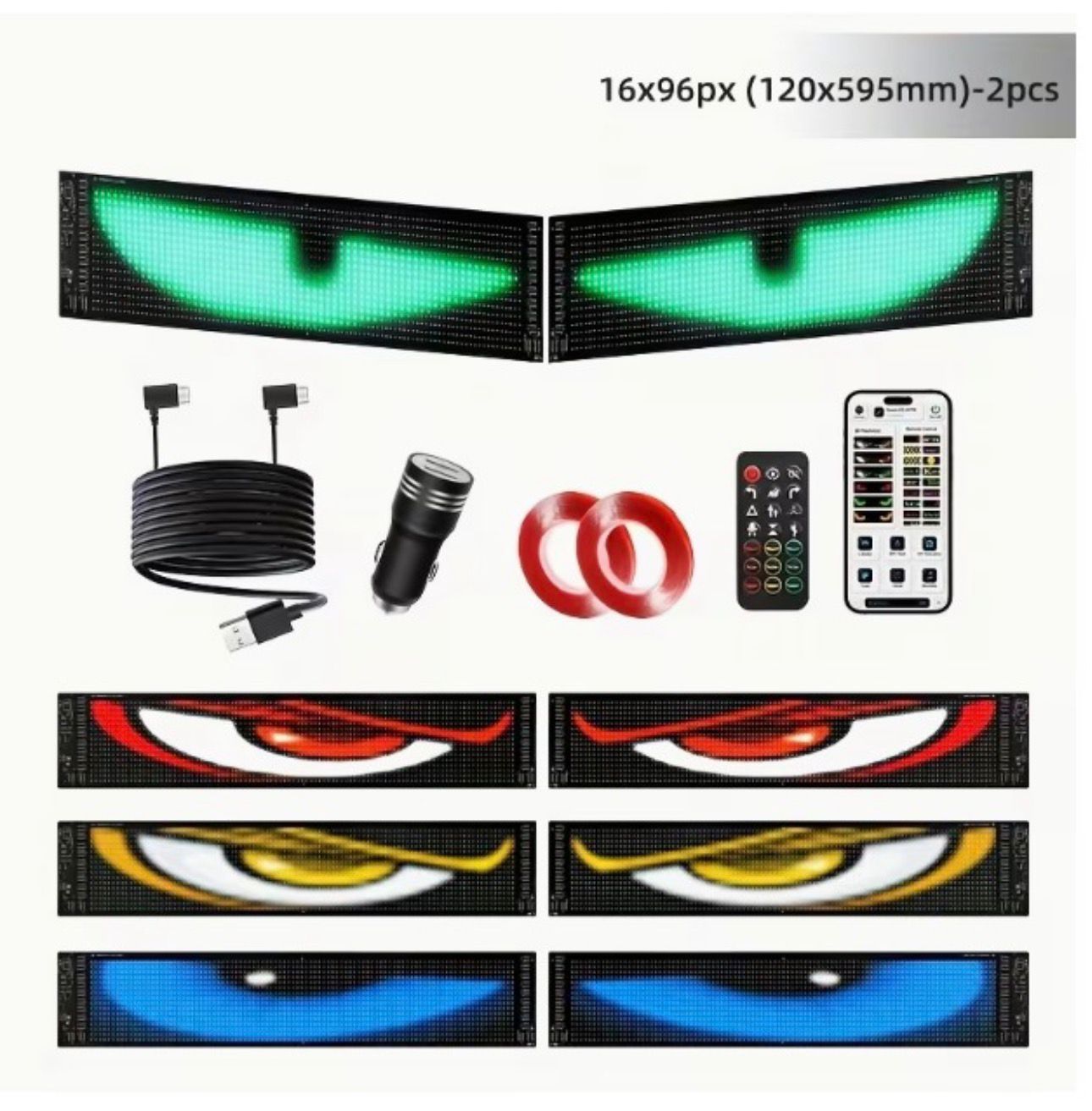 Animation LED Light Strips For Car Decoration and Aesthetics (20% Discount  Limited Time Offer)
